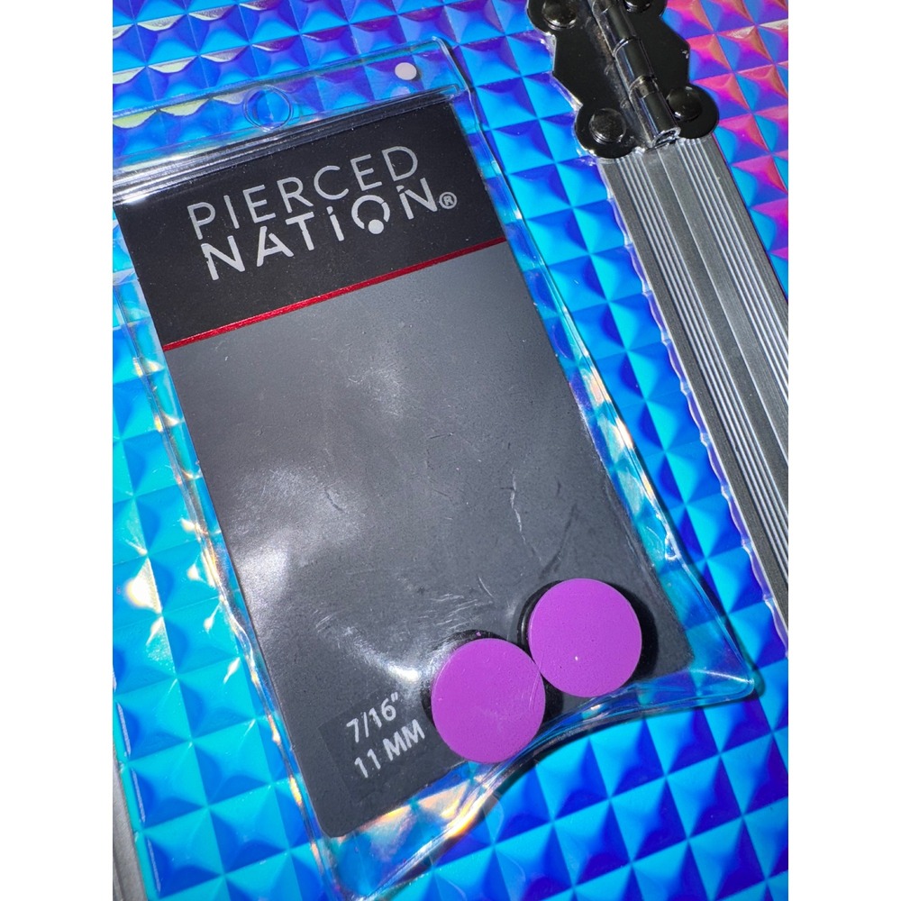 Pierced Nation Purple Ear Plugs Gauges 7/16"‎ (11 mm) Body Jewelry